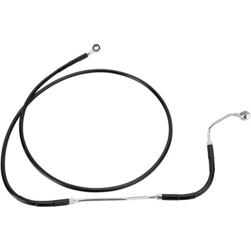 Drag Specialties +6" Brake Line - Front - Black Vinyl - FLT9-13ABS | 691182-6BLK