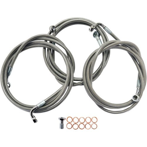 LA Choppers Stainless Steel Front Brake Line - Touring ABS | LA-8052B13