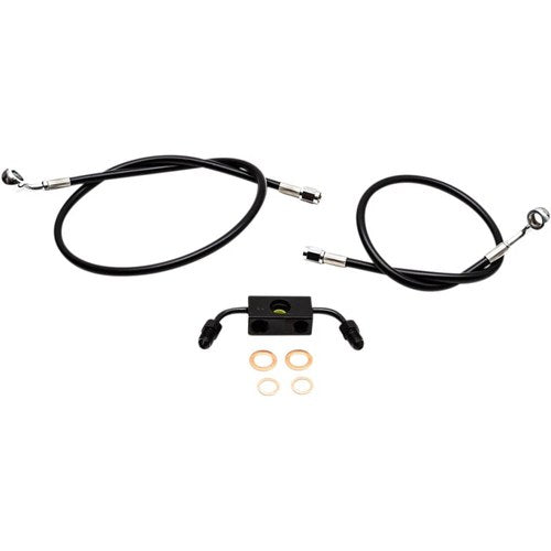 LA Choppers Brake Line - Black - 12-14 Fxd ABS | LA-8211B13B