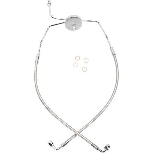 Magnum Polished Stainless Front Brake Line - Non-ABS - Lower | 57009