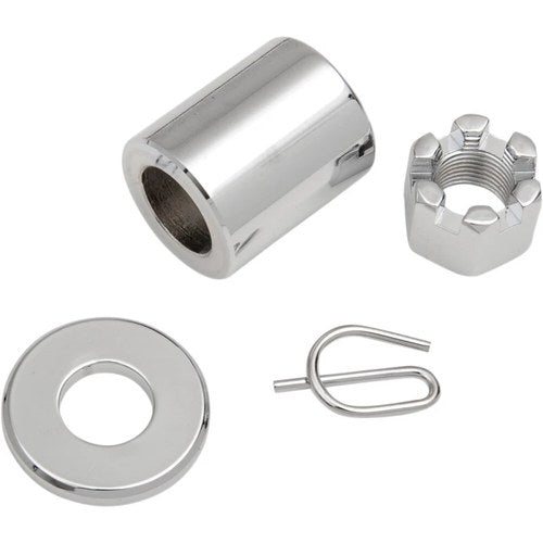 Colony Axle Spacer/Nut Kit - Rear - Chrome - 91-99 Dyna | 9812-3