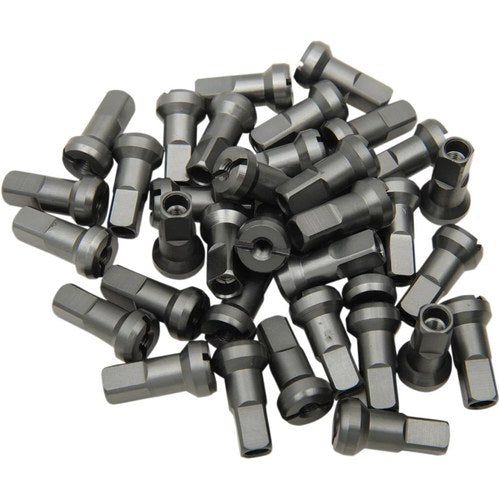 Moose Racing MX1 Spoke Nipple Set - Titanium Gray - 9 Gauge | 24-940