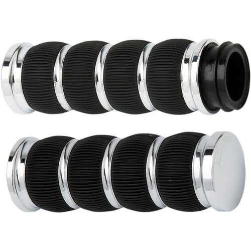 Arlen Ness Chrome Ring Leader Grips for Cable | 07-312