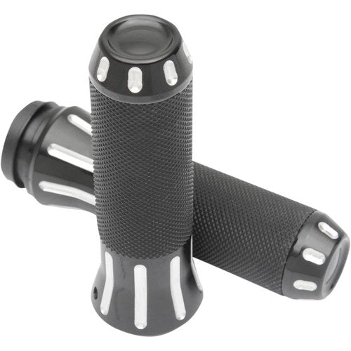 Drag Specialties Black Cut Custom Grips for Tbw | 354127