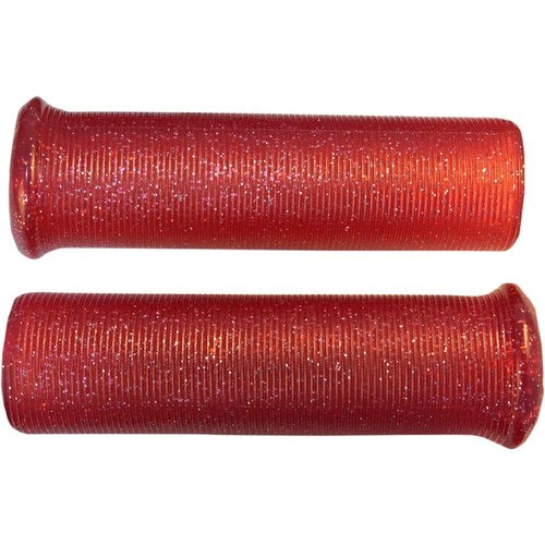 Emgo Red 1" Retro Metal Grips | 42-21114