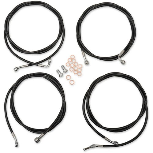 LA Choppers Black 18" - 20" Cable Kit for '17 - '19 FL | LA-8054KT-19B