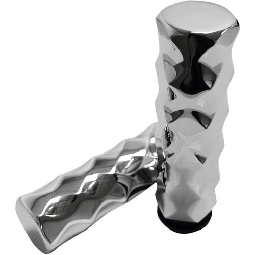 LA Choppers Chrome Hex Grips for Tbw | LA-7491-00