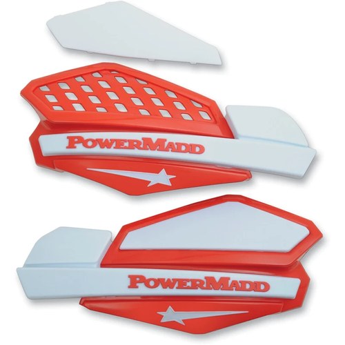 Powermadd Red/White Handguards | 34222