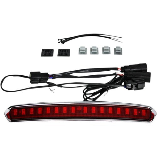 Custom Dynamics Tour Pack Lid Light - Chrome/Red | CD-TP-LID-CR