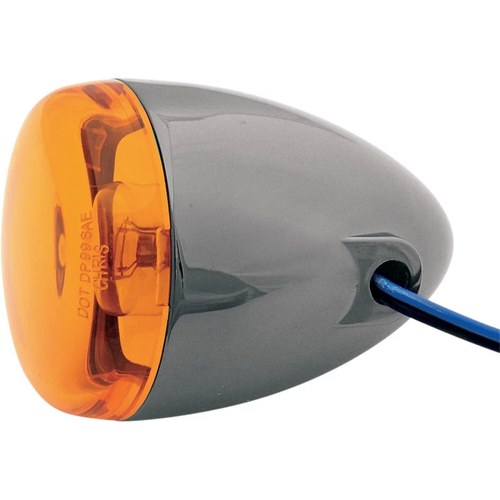 Chris Products Turn Signal - Black Nickel/Amber | 8501A-BN