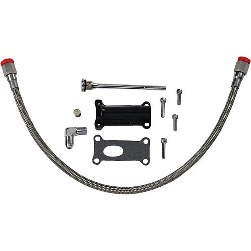 Drag Specialties Engine Oil Spout Kit - Black | 323057B