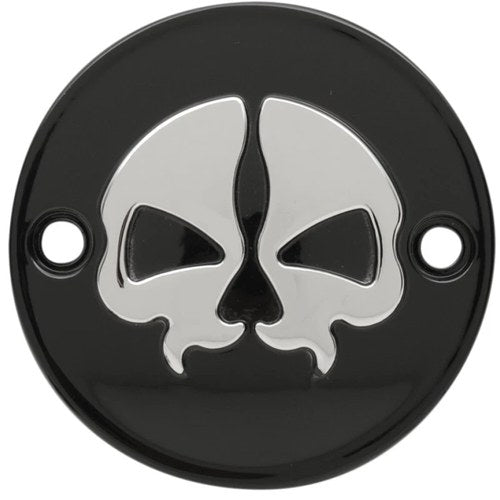 Drag Specialties Points Cover - Split Skull - Black - M8 | 78102BB2