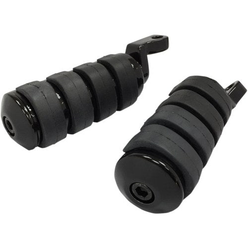 Drag Specialties Soft-Ride Black Foot Pegs - XL | P17-0340ISGB