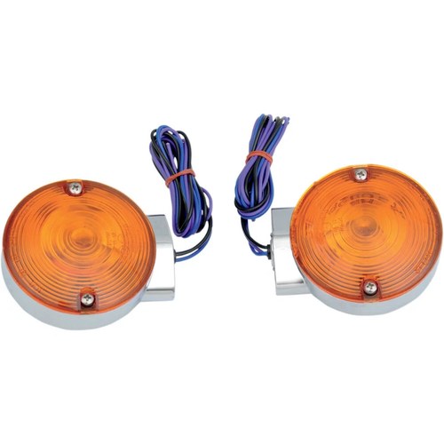 Drag Specialties Turn Signal Light Kit - Chrome - Front Flt | L12-6030AF