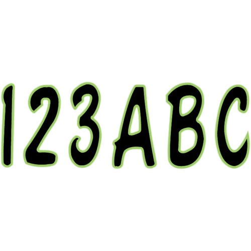 Hardline I.D. Sticker Kit - 200 Series - Black/Kiwi | BLKKI200