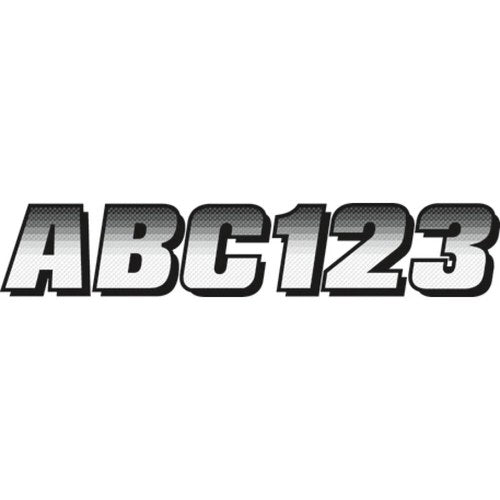 Hardline I.D. Sticker Kit - 300 Series - White/Black Gradation | WHBKG300