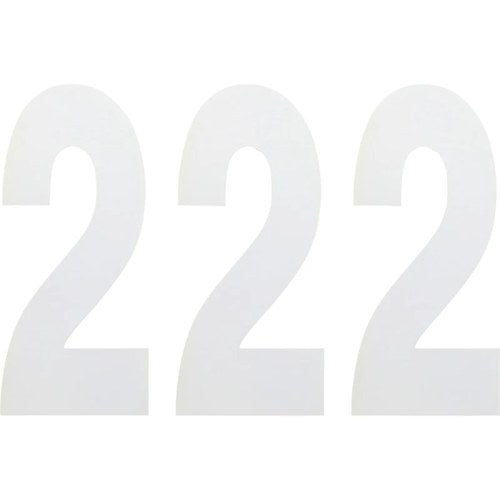 Factory Effex FX Number 2 - White - 8" | 02-4482