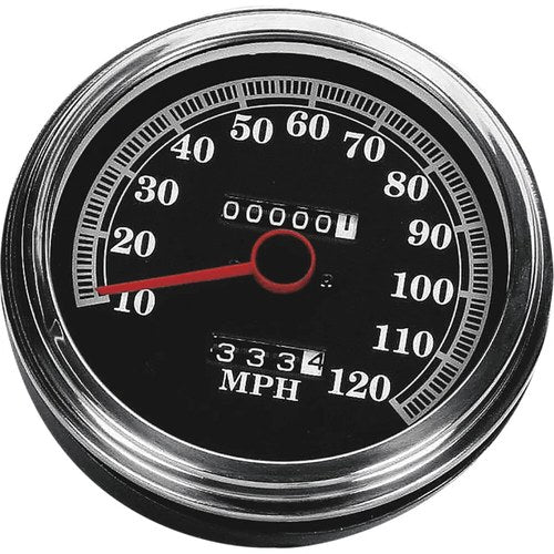Drag Specialties 5" Mph FL-Style 2:1 Speedometer, 89-95 Black Face 72422AMX-BX33