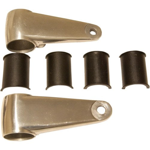 Emgo Headlamp Mounting Brackets - Polished | 66-35830