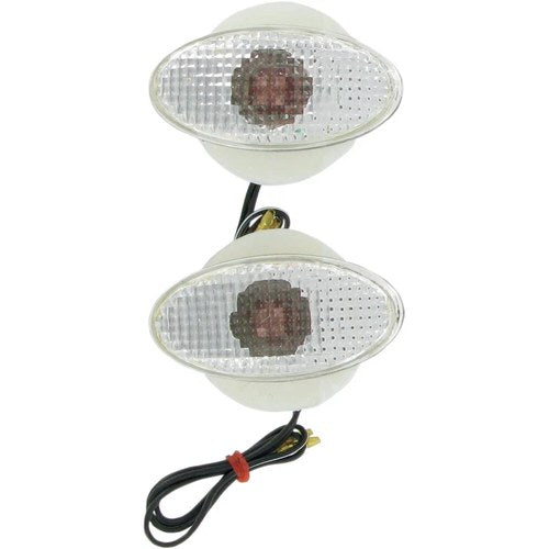 K&S Technologies Flat Oval Marker Light - Medium - Clear | 25-8273