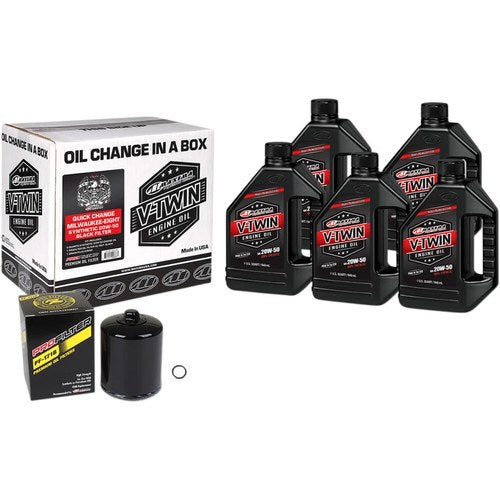 Maxima Racing Oil Quick Change M8 Synthetic 20W-50 Oil Change Kit | 90-129015PB