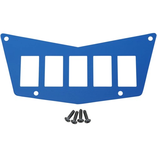 Moose Utility Division Dash Plate - Blue - 5 Switch - Rzr | 100-4382-PU