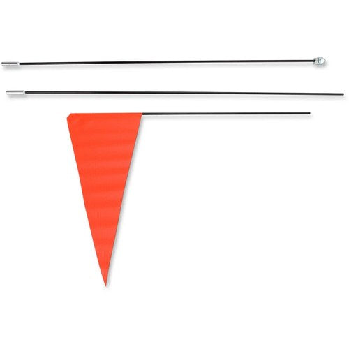 Safety Vehicle Emblem Flag and Pole - 8' Black Pole - 5 Pack | 8B Black