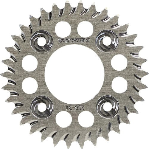 Vortex Aluminum Sprocket - Silver - Rear - 34-Tooth - Honda | 206-34