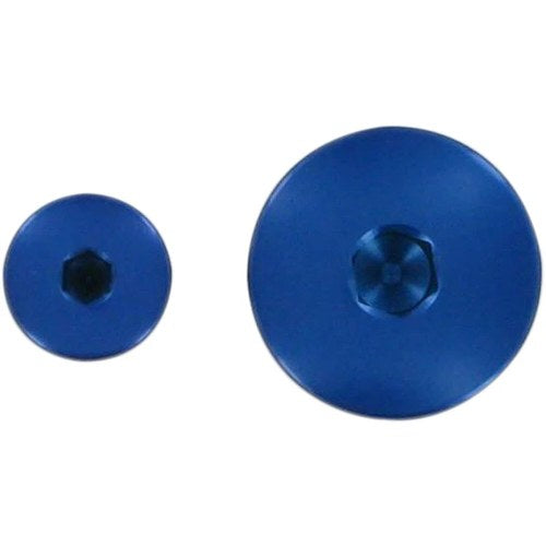 Works Connection Aluminum Engine Plug Set Honda (Blue) 24-503