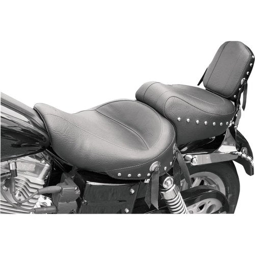 Mustang Wide Studded 2-Up Seat - Fxdwg '96-'03 (Black) 75530