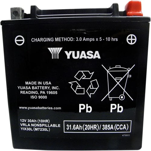Yuasa Fresh Pack Maintenance-Free Agm Battery (YIX30L-BS) YUAM6230X