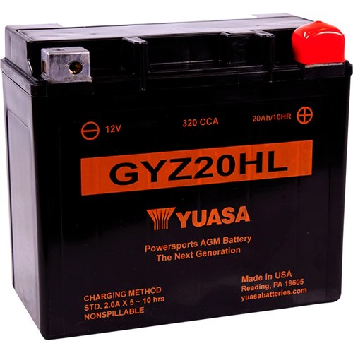 Yuasa Gyz High Performance Maintenance-Free Agm Battery (GYZ20HL) YUAM720GH