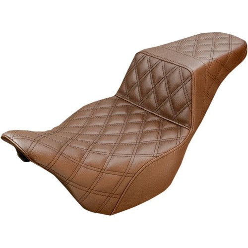 Saddlemen Step Up 2-Up Seat - Lattice Stitched - Flh (Brown) 808-07B-175BR