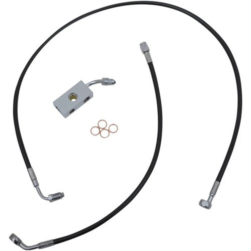 LA Choppers Black Brake Line - 12"-14" - Softail 18+ | LA-8152B13B