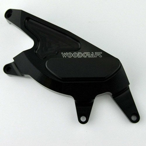 Suzuki 2016-2024 SV650 Woodcraft Rhs Clutch Cover Engine Protector - Black Plate