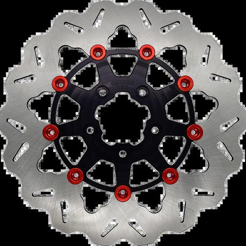 Galfer Rotor 11.8"Floating Wave Fr Black/Red Buttons | DF835CW-B-R