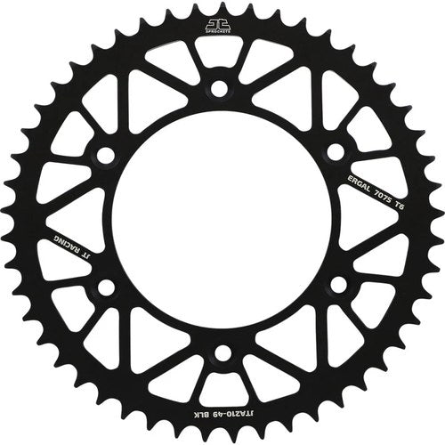 JT Sprockets Rear Racelite Sprocket Alum 49T-520 Blk Beta/Hon | JTA210.49BLK