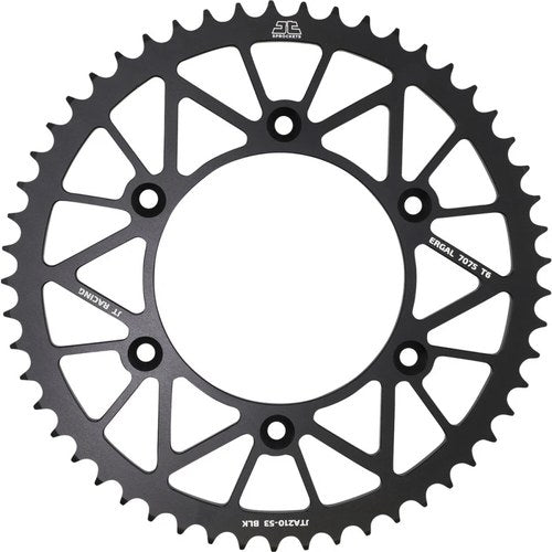 JT Sprockets Rear Racelite Sprocket Alum 53T-520 Blk Beta/Hon | JTA210.53BLK