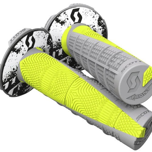 Scott Usa Deuce II MX/ATV Grips, Gray/Neon Yellow | 219627-5776