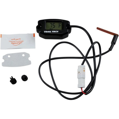 Trail Tech Surface Mount Universal Temperature Meter w/Fin Sensor 7mm Blk