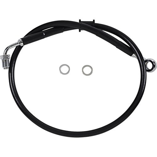Drag Specialties Brake Line - 18- Softail - Black | 618620-BLK