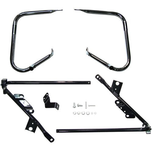 Drag Specialties Saddlebag Support Brackets - 09-13FLT (Black) Pair | 21058B