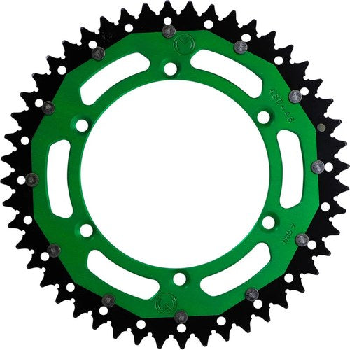 Moose Racing 48T Dual Rear Sprocket (Green) 48-tooth | 1210-1491