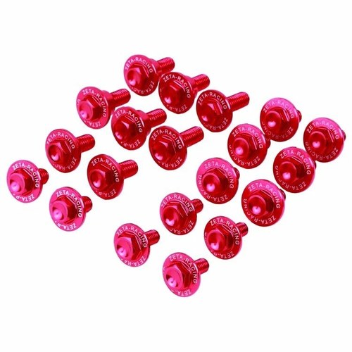 Zeta Aluminum Bolt Kit Red | ZE88-5062