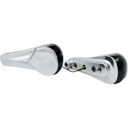 Alloy Art LED Front Turn Signals - Finned - Chrome | RGFS2-1
