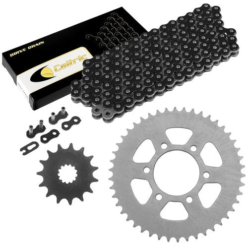 Black Drive Chain And Sprocket Kit for Kawasaki ER-6N ER650 2006-2016