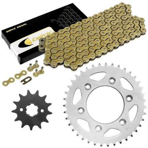 Drive Chain & Sprockets Kit for Honda TR200 FATCat 1986 1987 Gold