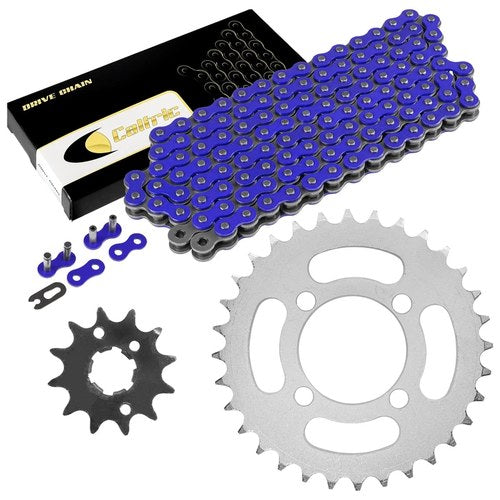 Celox Drive Chain & Sprockets Kit fits Yamaha Breeze 125 YFA1 1989-2004 / Blue