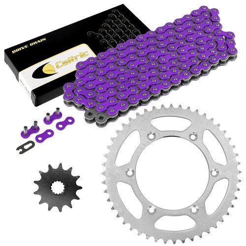 Drive Chain & Sprockets Kit for Yamaha YZ125 YZ 125 1999 2000 2001 Purple
