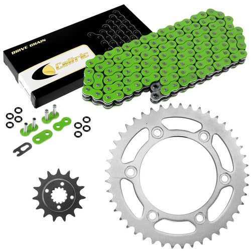 Green O-Ring Drive Chain & Sprockets Kit for Honda XR650L 1993-2017